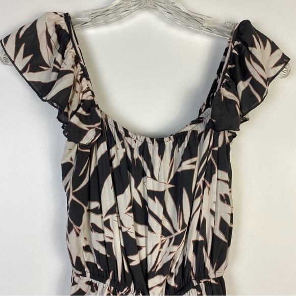 Amuse Society Estella Charcoal Grey Print Romper Size Small - Picture 10 of 14